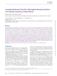 Long-Reads Reveal That the Chloroplast Genome Exists in Two Distinct Versions in Most Plants