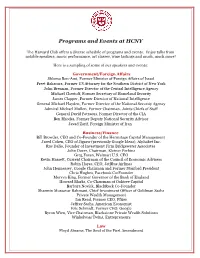 Programs and Events at HCNY