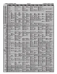 Sunday Morning Grid 10/18/15 Latimes.Com/Tv Times