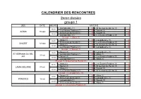 2Eme Division Groupe 1 CALENDRIER DES