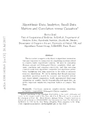 Algorithmic Data Analytics, Small Data Matters and Correlation Versus Causation Arxiv:1309.1418V9 [Cs.CE] 26 Jul 2017