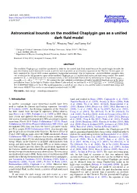 Astronomical Bounds on the Modified Chaplygin Gas As a Unified Dark