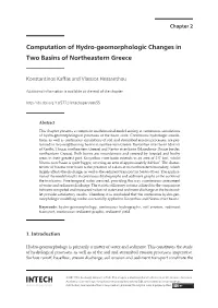 Computation of Hydro-Geomorphologic Changes In
