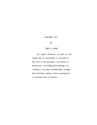 Copyright 1971 CARL L. DAVIS All Rights Reserved. No Part of This