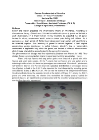 Lecture No. XVIII Linkage