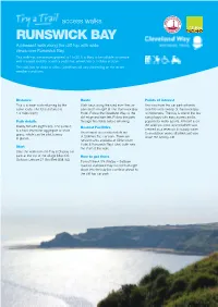 RUNSWICK BAY a Pleasant Walk Along the Cliff Top with Wide Views Over Runswick Bay