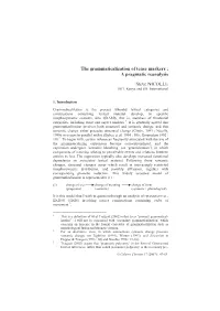 The Grammaticalization of Tense Markers : a Pragmatic Reanalysis