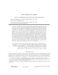 THE INVARIANCE THESIS 1. Introduction in 1936, Turing [47