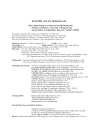 WALTER ALLAN Mcdougall