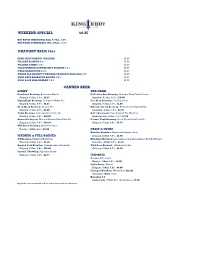 Drink Menu November 7, 2020