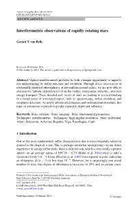 Interferometric Observations of Rapidly Rotating Stars