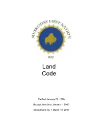 Muskoday Land Code