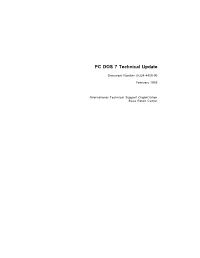 PC DOS 7 Technical Update