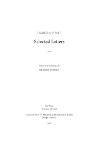 Selected Letters