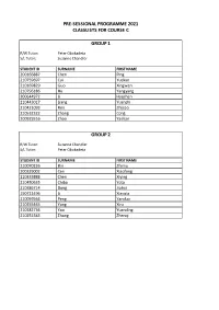 Classlists for C by Group