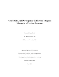 Contested Land Development in Hawai'i