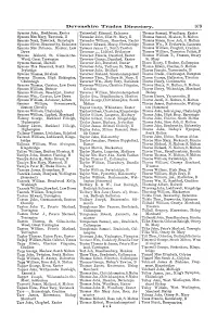 Devonshire Trades Directory