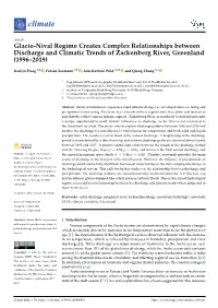 Glacio-Nival Regime Creates Complex Relationships Between Discharge and Climatic Trends of Zackenberg River, Greenland (1996–2019)