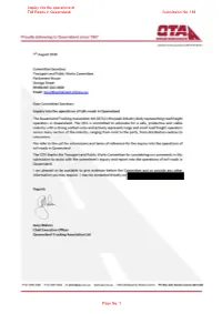 Inquiry Into the Operations of Toll Roads in Queensland Submission No