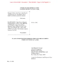 X Marquis Collier, John Doe I, John Doe II, ¦ and John Doe III, Individually and on ¦ Behalf of All Others Similarly Situated, ¦ ¦ Petitioners, ¦ V