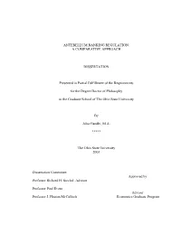 Antebellum Banking Regulation: a Comparative Approach
