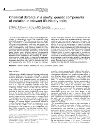 Chemical Defence in a Sawfly