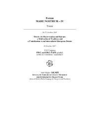 Forum MARE NOSTRUM – IV