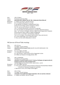 INS Seminars & Round Table Meetings