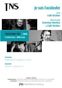 Je Suis Fassbinder – Falk Richter & Stanislas Nordey