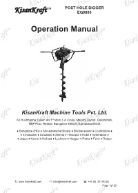 Kisankrafttm Operation Manual