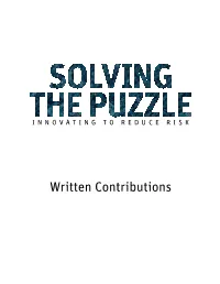 Solving the Puzzle: Written Contributions