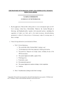 The Proposed Network Rail (Essex and Others Level Crossing Reduction) Order ______Closing Submissions on Behalf of Network Rail ______