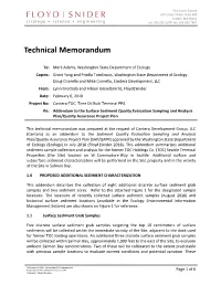 Addendum to the Surface Sediment Quality Evaluation Sampling and Analysis Plan/Quality Assurance Project Plan
