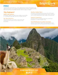 Brightsparktravel.Com SAMPLE ITINERARY ®