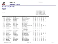 Draw List Open Futurity First Go Section 1