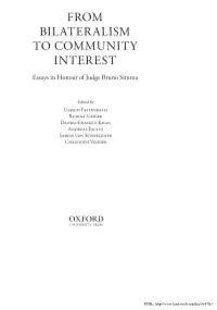 From Bilateralism to Community Interest