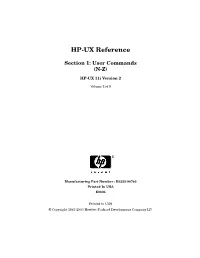 HP-UX Reference