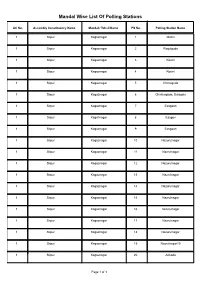 Mandal Wise List of Polling Stations