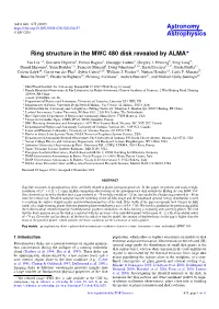 Ring Structure in the MWC 480 Disk Revealed by ALMA? Yao Liu1,2, Giovanni Dipierro3, Enrico Ragusa4, Giuseppe Lodato4, Gregory J