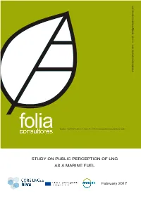 Study on Public Perception of Lng As a Marine Fuel