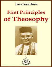 First Principles of Theosophy