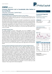 Inventory Reduction Led to Considerable Sales Decline in The
