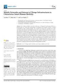 Mobile Networks and Internet of Things Infrastructures to Characterize Smart Human Mobility