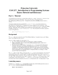 Princeton University COS 217: Introduction to Programming Systems Emacs Tutorial and Reference