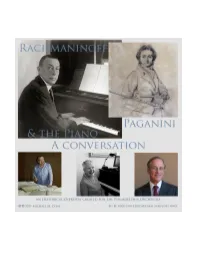 Rachmaninoff, Paganini, & the Piano; a Conversation
