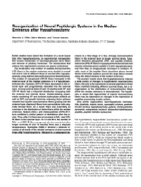 Reorganization of Neural Peptidergic Eminence After Hypophysectomy