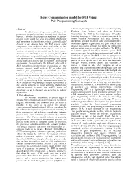 Roles Communication Model for RUP Using: Pair Programming Concepts