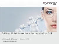 SAS on Unix/Linux- from the Terminal to GUI