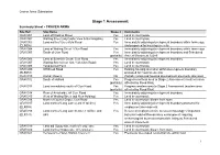 Stage 1 Assessment