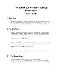 The Linux 2.4 Kernel's Startup Procedure